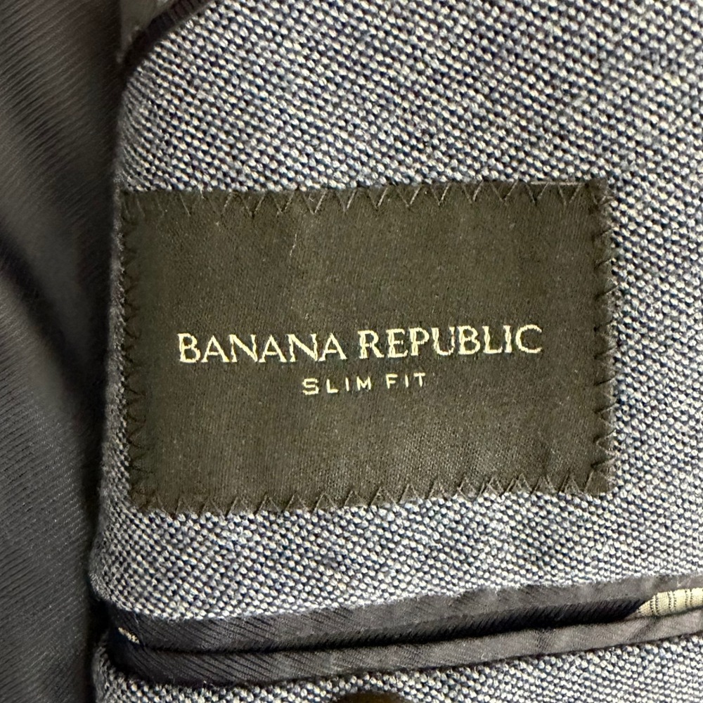 Banana Republic Mens 44R Blazer Fabbrica Alta Marzotto Italian Wool Sport Coat - Picture 7 of 14